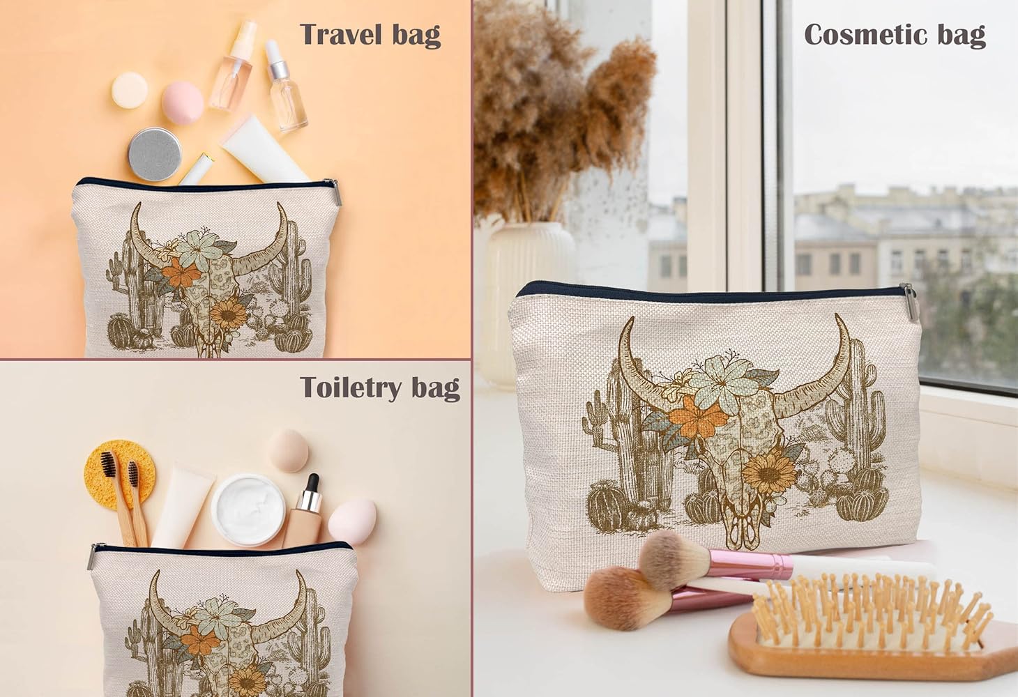 western cosmetic bags