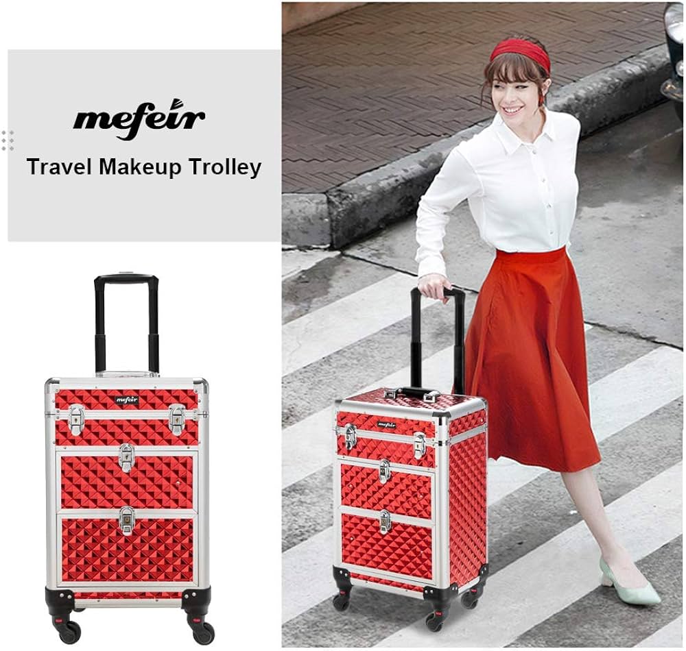 Portable Cosmetic Roller Case for Easy Makeup Storage and Travel